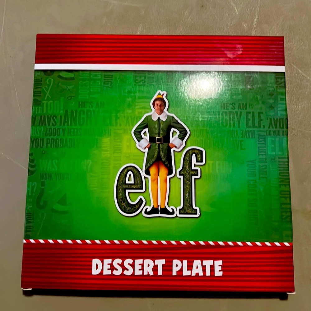 Elf “Four Main Food Groups” Collector’s Christmas Dessert Plate